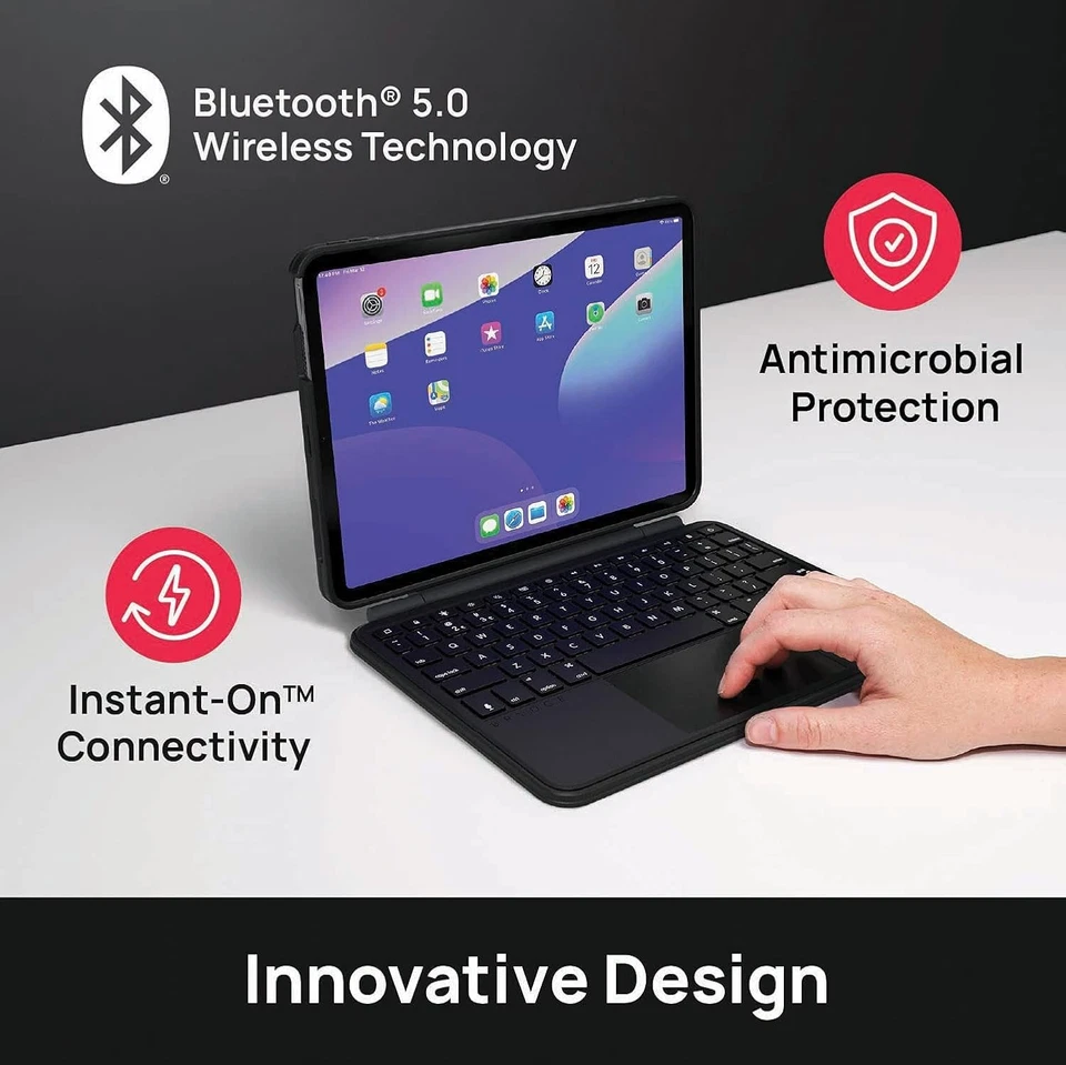 Funda con teclado inalámbrico Air MAX+ con trackpad multitáctil para iPad Air 11" y... Foto 4 de 4