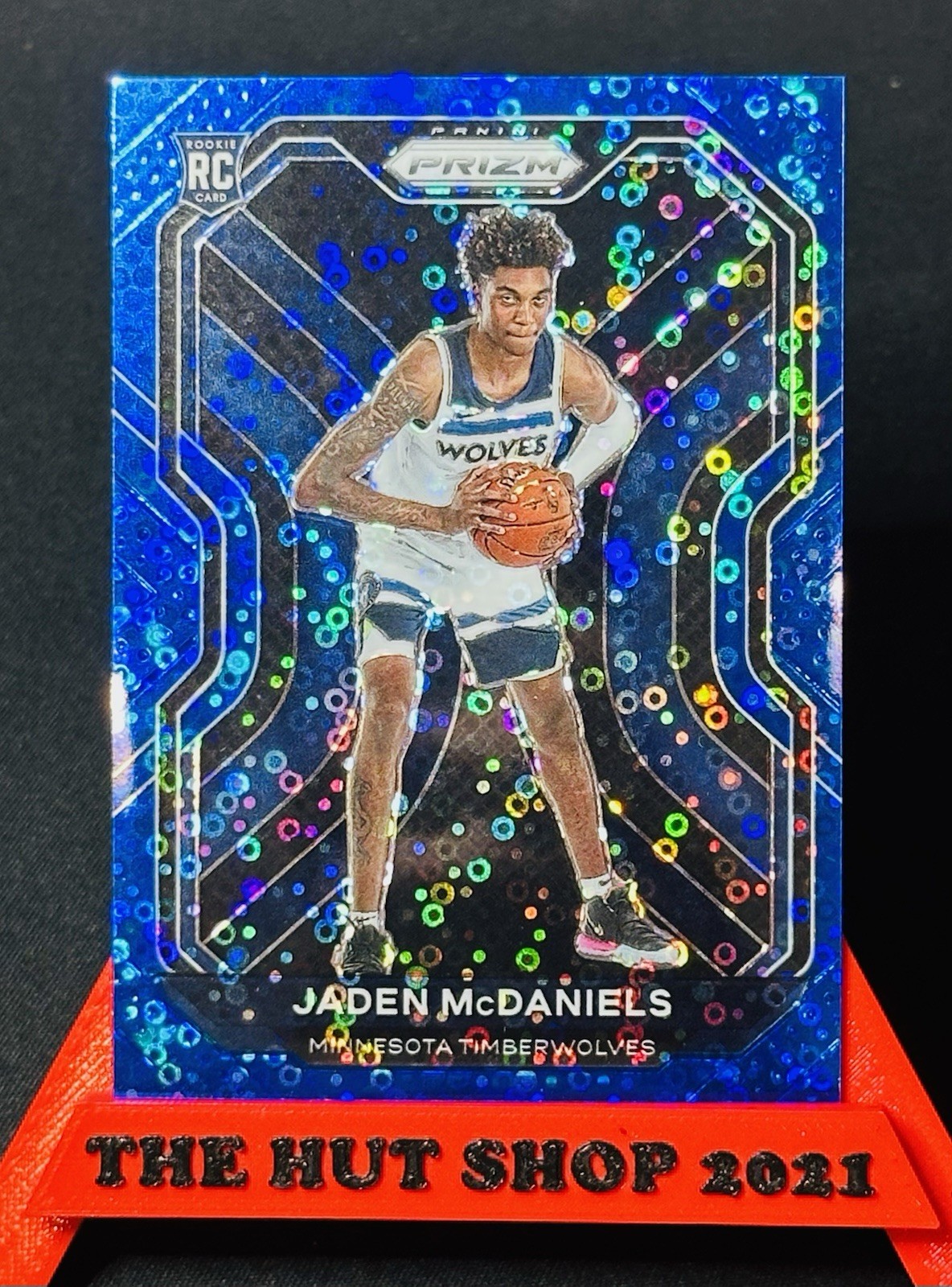 Jaden McDaniels 2020-21 Panini Prizm Blue Disco Rookie /175 #277 Timberwolves RC