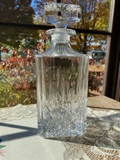 Royal Crystal Rock RCR Opera Decanter With Stopper 3.5" Diameter ~9" Tall