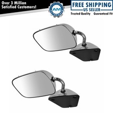 Mirror Stainless Steel Manual Driver Passenger Pair For Chevy Gmc Van G-series