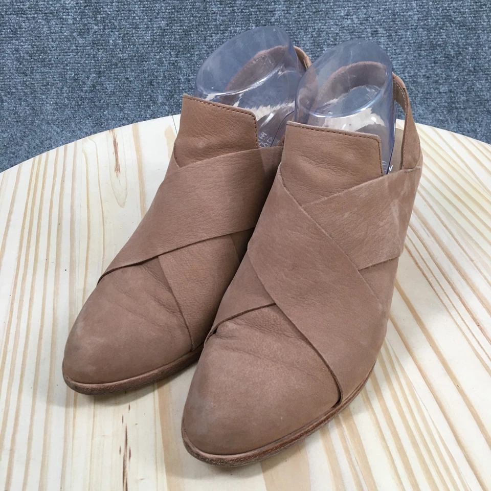 Botas Eileen Fisher para mujer 8,5 token tacones en bloque botín de cuero marrón Foto 3 de 4