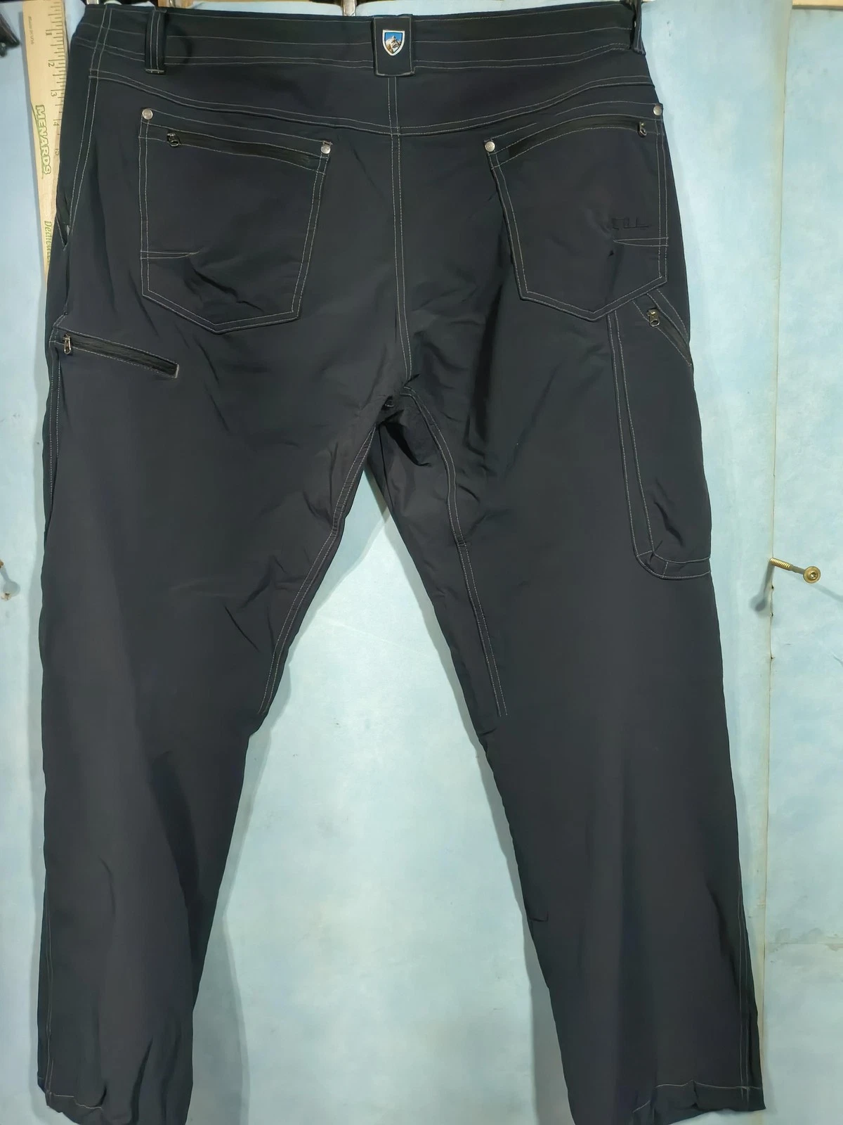 KUHL Pants Mens 40x32 Black Softshell Track Hiking Tapered Stretch Pockets