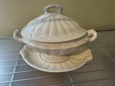 Royal Crownford Ironstone Wheat Tureen w/  Underplate
