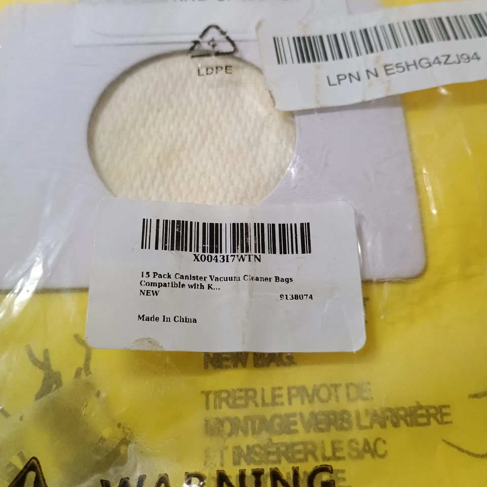 Isinlive 15Pk Vacuum Cleaner Replacement Bags For 50558 50555 50557 Canister Vac - Image 4 of 4