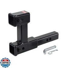 REYSUN 864131 Dual Hitch Receiver with 7-1/2 inch Rise/Drop, Receiver Hitch E