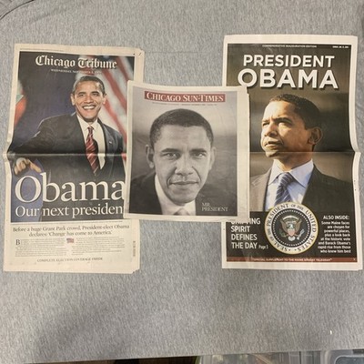 Barack Obama Election Newspapers and Inauguration 2008/2009 Newspapers
