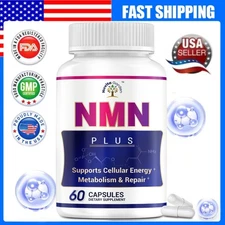 NMN 120mg 60 Capsules - Energy Support, NAD+ Booster Dietary Supplement
