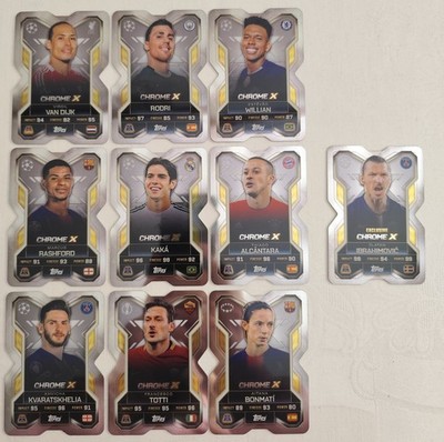 Match Attax Extra 25/26 Alle 10 Chrome X Set Full 2025/2026 Champions League UCC