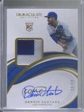 2019 Panini Immaculate Rookie 10/99 Dennis Santana #27 Patch Auto 2l4