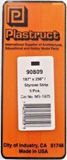 Plastruct 90809 MS-1925 Styrene Rectanger Strip .187 x.250" x 10" 10 pcs