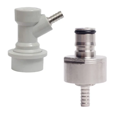 STAR BEVERAGE SUPPLY CO. Homebrew 32mm Carbonation Cap for PET Bottles + Ball Lock Co2 Gas Coupler