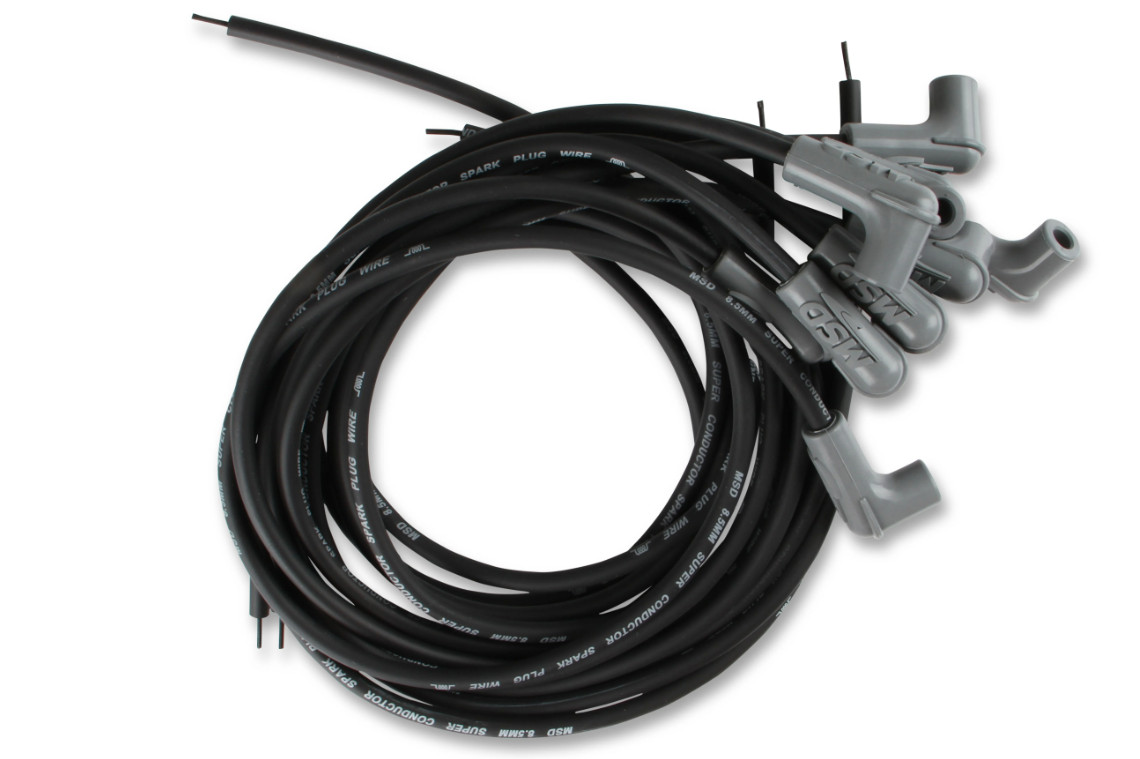 42 MSD 8.5mm LSX LS1 Universal Unassembled 90 Degree Spark Plug Boots Wires RED - Foto 4