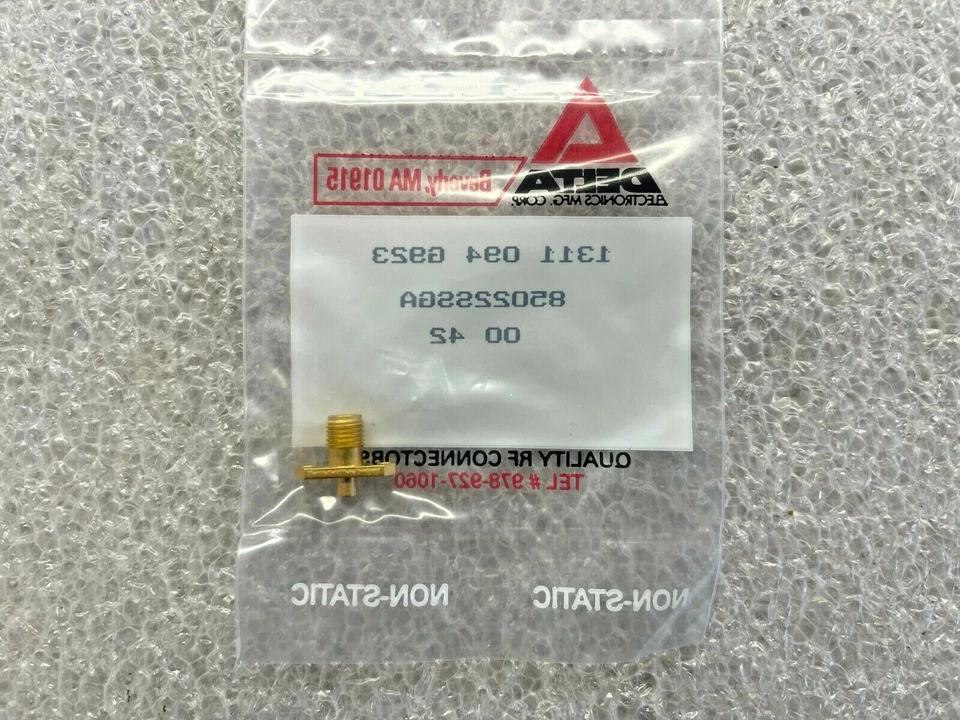 85022SSGA, 1311-094-G923, DELTA, RF COAXIAL PANEL MOUNT CONNECTOR - Image 3 of 3