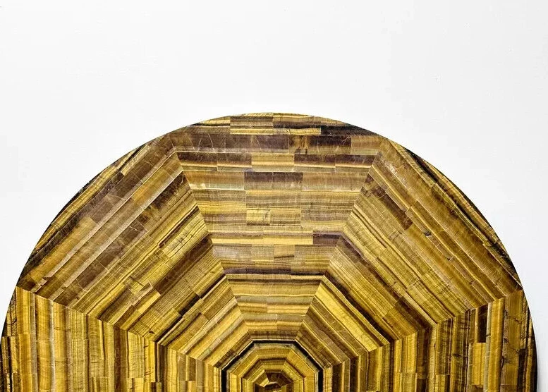 Mesa ojo de tigre, mesa de centro ojo de tigre, decoración del hogar, regalo ojo de tigre. Foto 3 de 4