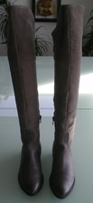 Overkneestiefel Echtleder Vintagestiefel Stiefel Braun (Taupe) Gr. 36 *YKX&Co.*