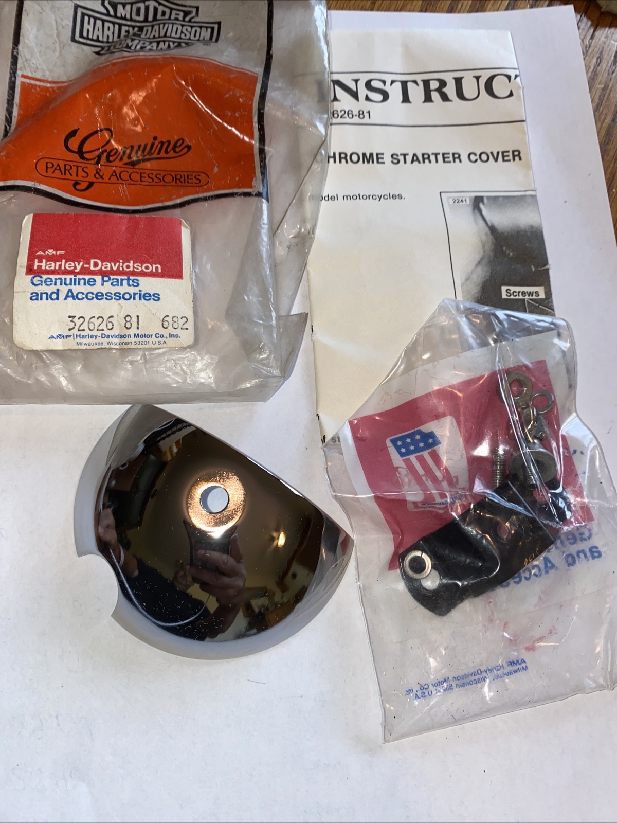 Harley-Davidson Chrome Starter Cover NOS OEM XL 1981-86 32626-81  