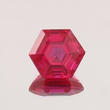 AAA 7.80 Ct Natural Mozambique Blood Red Ruby 11 MM Hexagon Cut Loose Gemstone