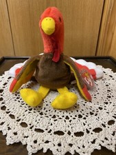 TY Beanie Baby Gobbles Turkey  Retired 1996 with Original Ty Tag and Tush Tag