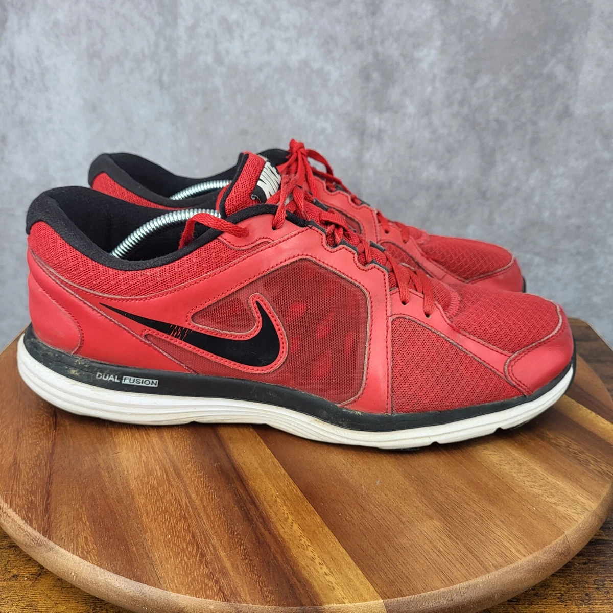Nike Mens Dual Fusion ST 2 Running Shoes Red 454242-610 Lace Up Low Top sz 9.  3 NIKE Dual Fusion ST Men Sz 12 Stability Support 407853-008  main image 3