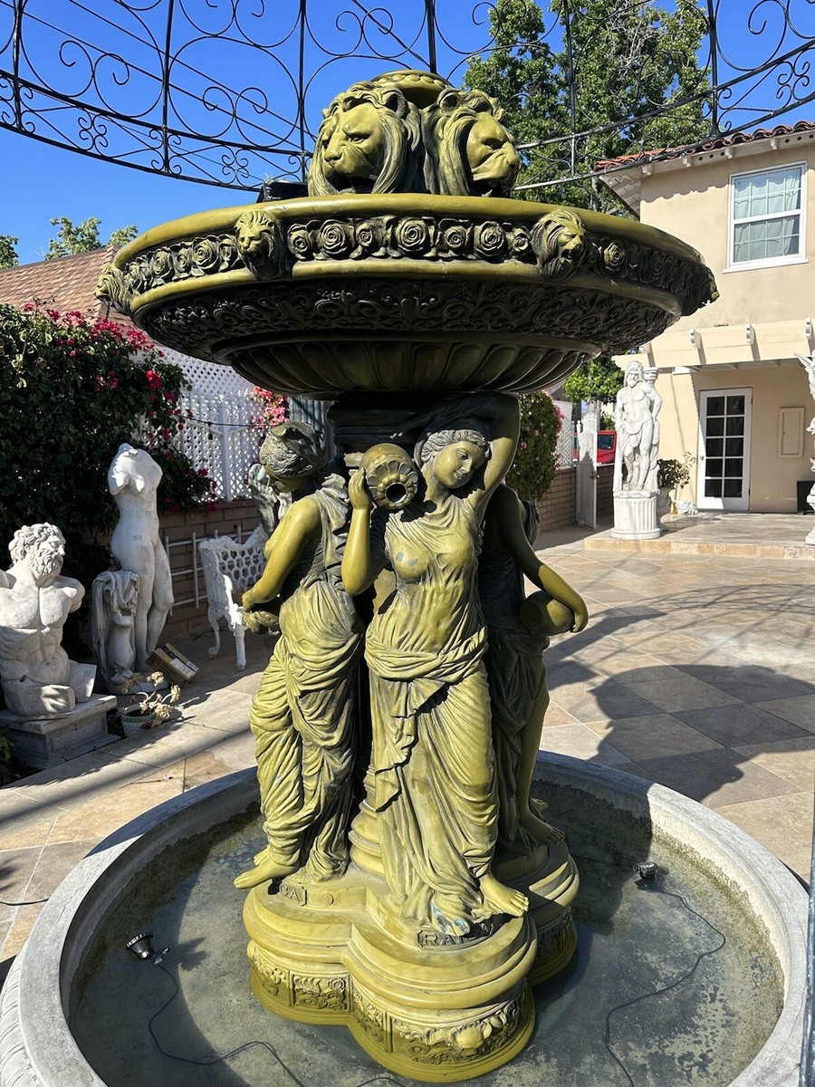 Large Bronze Neo Classical Garden Water Four Seasons Fountain With