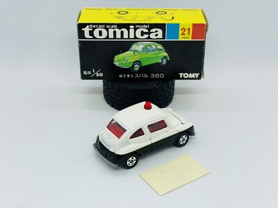 Tomica Tomy 21-4-12 Fuji Subaru 360 - Police Car - Made In Japan