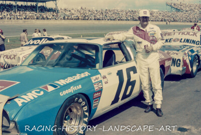 1975 DAYTONA 500 Nascar 8x10 PHOTO #16 Bobby Allison AMC Matador Historic Car 1