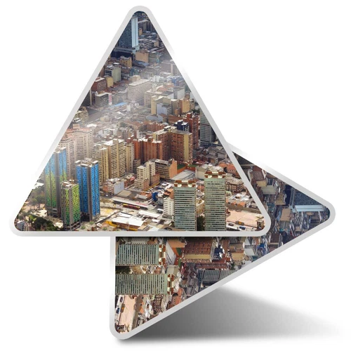 2 x Triangle Stickers  7.5cm - Bogota Colombia City Cityscape  #21271