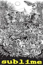 Sublime - Music Poster (What I Got - B&W Cartoon) (Size: 24" x 36")