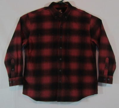 Chemise Flannelle Ridgecut Toughwear - Homme, M, Rouge à Carreaux Noirs, Boutonnage
