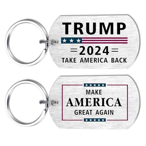 Make America Great Again Hat Trump 2024 Flag Keychain Donald Trump