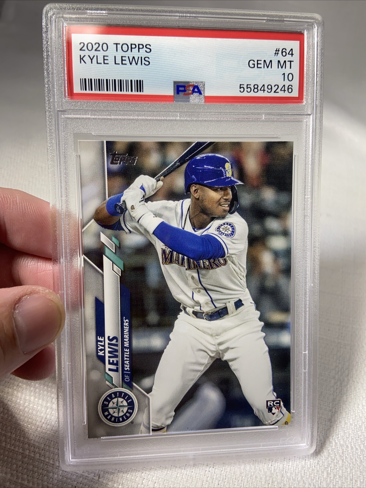 2020 Topps - Batting #64 Kyle Lewis (RC) PSA GEM MT 10 🔥