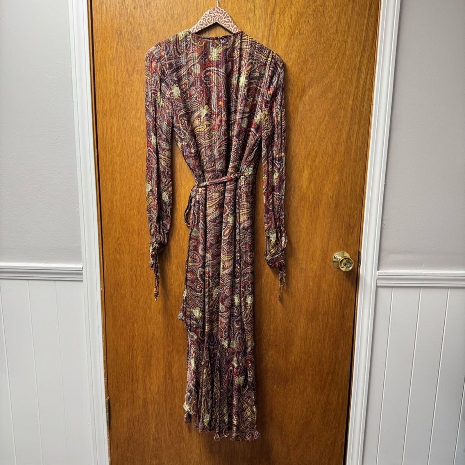 Love Sam Love the Label Anthropologie Moroccan Paisley Wrap Dress Large L