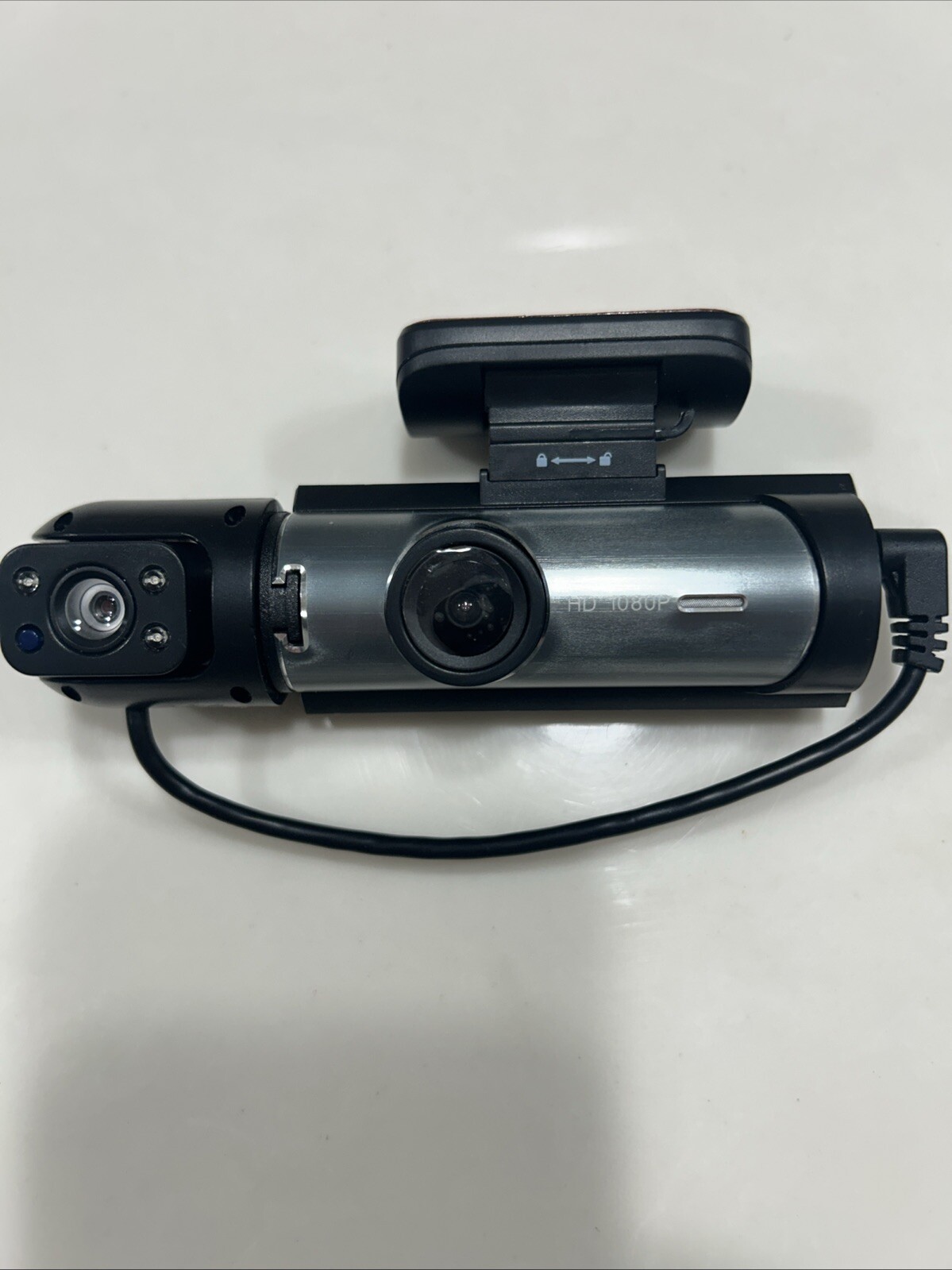 1080P Dual Dash Cam with Front Rear Inside Recording and G-Sensor-image