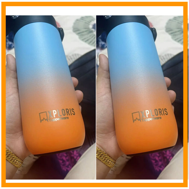 Tupperware Xploris Easy Open Flask 450ml [Orange] | eBay