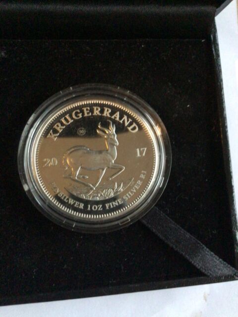 2017 KRUGERRAND 1oz .999 Silver Coin 50th Proof Anniversary Edition very scarce