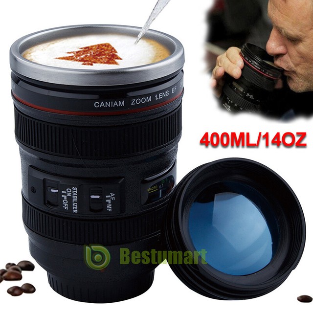 camera lens flask