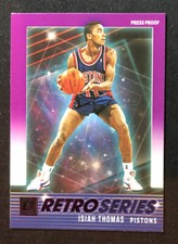 2021-22 Panini Donruss Isiah Thomas Retro Series Purple Press Proof  Card #19