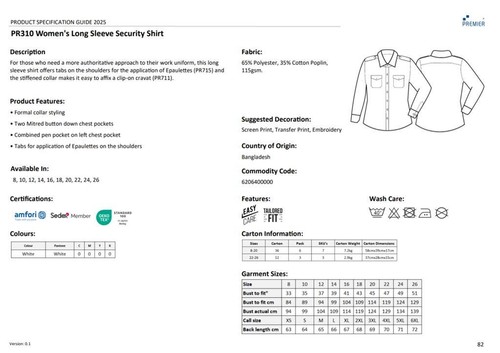 Damen Pilotenhemd Damen Langarm Bluse Polizei Security Arbeitskleidung Uniform - Bild 8 von 11