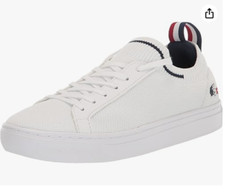 Lacoste Unisex Kids La Piquee Sneaker Size 3 Red White Blue NEW W/ TAGS