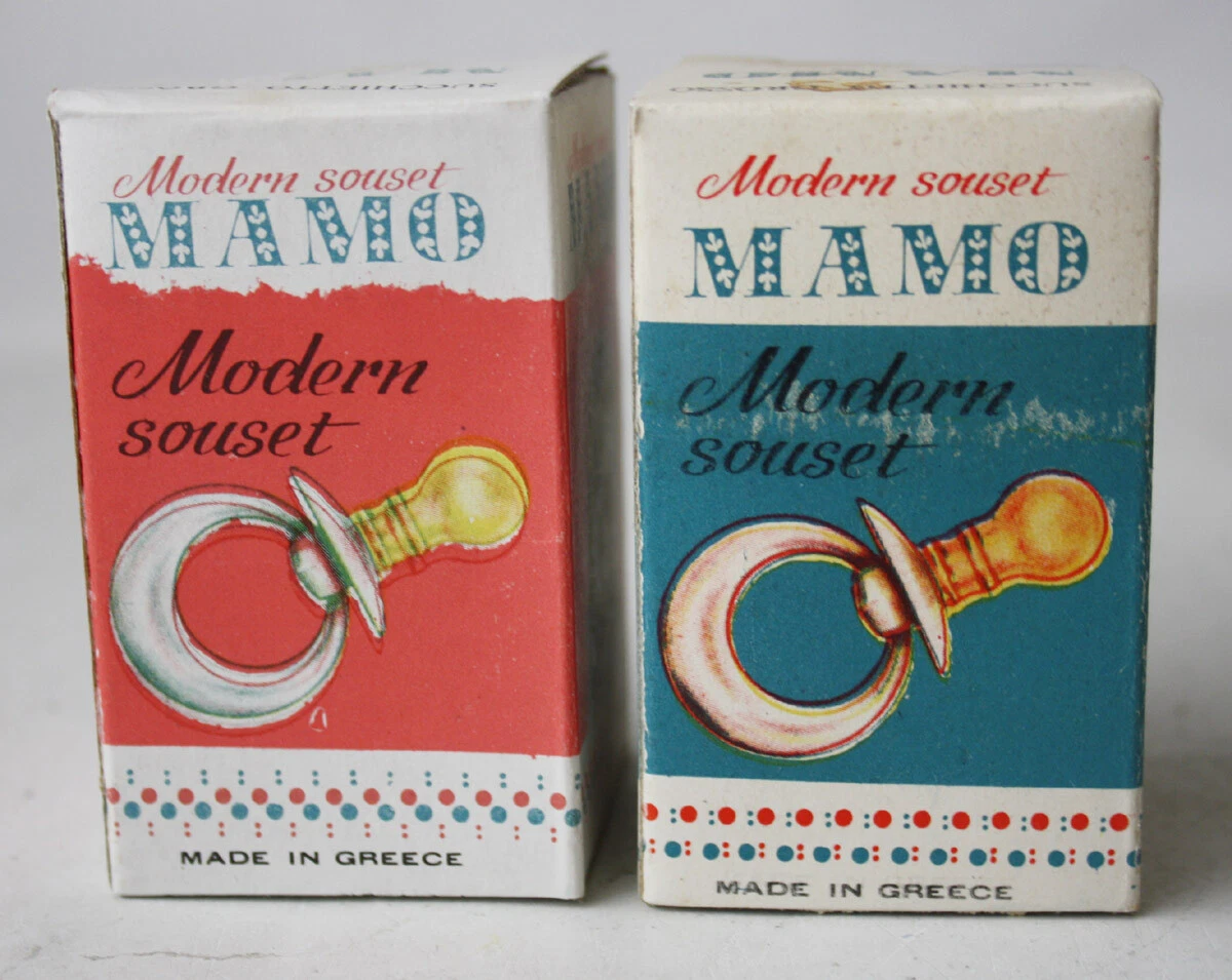 2X RARE VINTAGE 60'S MAMO DUMMY PACIFIER SOFT TEAT BABY GREECE GREEK NEW NOS !
Opens in a new window