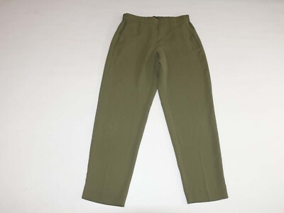 J. Crew Women's Jamie Cropped Ankle Pants Size 4 Green Elastic Waist Flat  Front | eBay