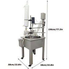 Lab Reactor 30L Heating Distillation Reaction Kettle Electric Reaction Vessel US