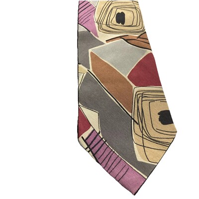 Secours 100% Italian Silk Multi-Color Necktie  57   3 1/2 