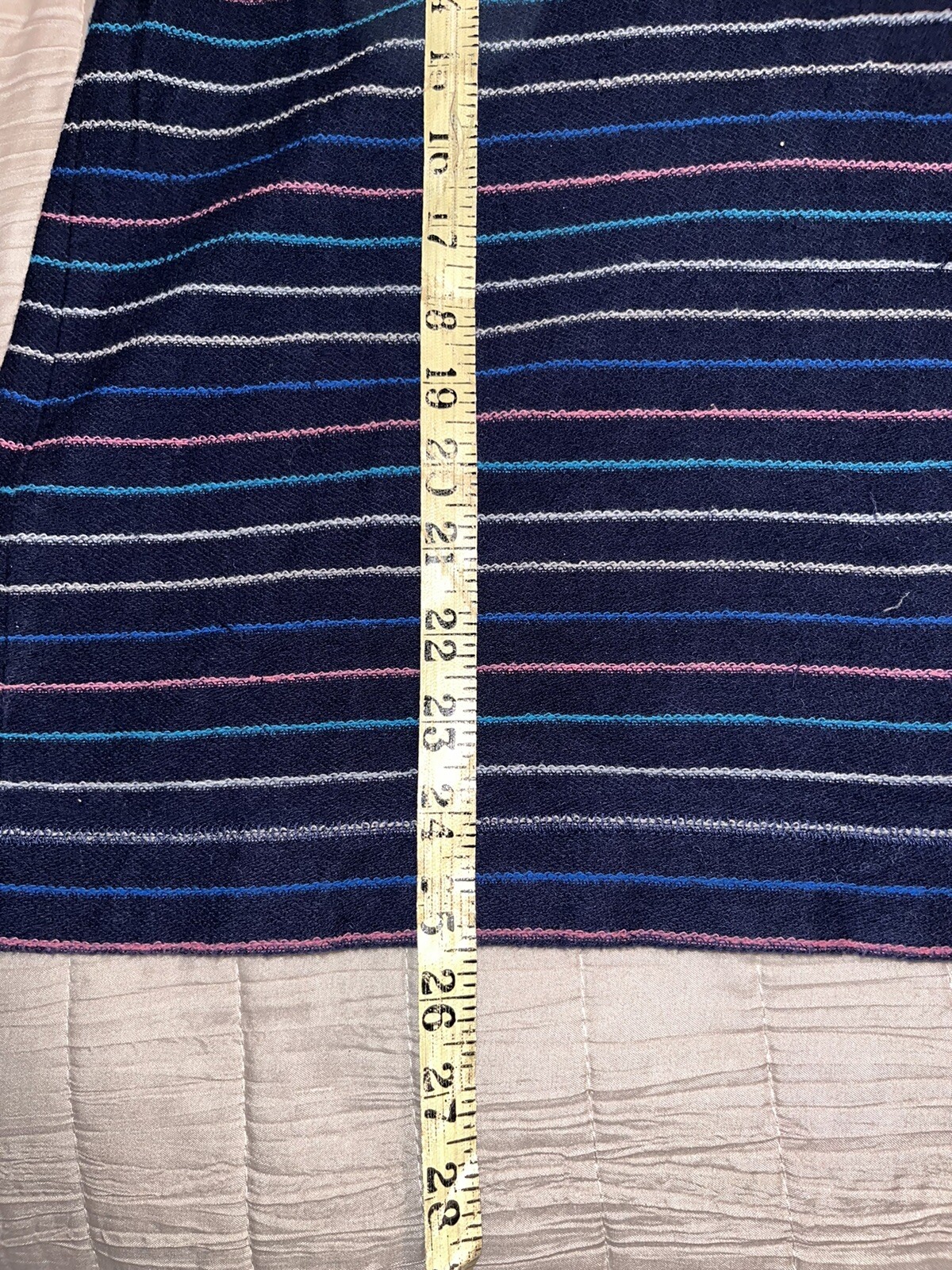 Talbots Striped Pullover Sweatshirt Button Collar… - image 8