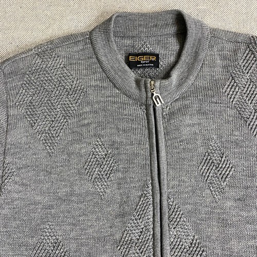 Geiger Tyrol Cardigan Sweater Jacket Wool Men Size 52 L Austria Zip Grandpa - Picture 4 of 10