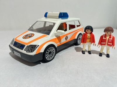 Playmobil Sanitätswagen Rettungswagen Einsatzfahrzeug mit Figuren Licht und Sound