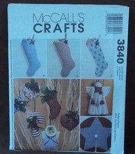 McCalls Christmas Decorations Uncut Pattern 3840