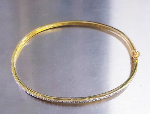 2.05ct Natural Round Diamond 14K Solid Yellow Gold Wedding Anniversary Bracelet - Picture 2 of 4