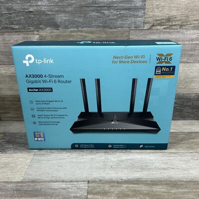 TP-Link Archer AX3000 WiFi 6 Router 4 Stream Gigabit Intel