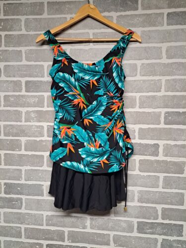 Shore Shapes Womens One Piece Swimsuit Tropical Print Tummy Control Slimming 8 - Picture 2 of 9